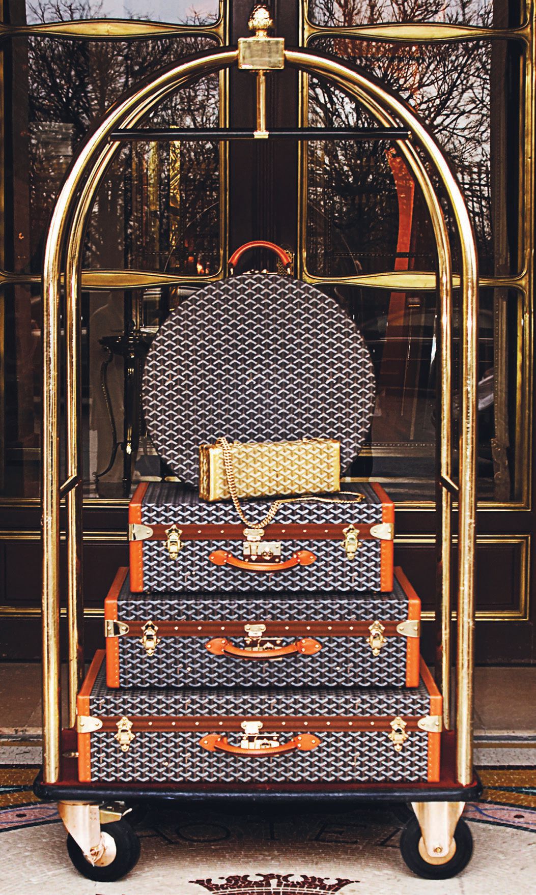 Goyard promises to have your pup traveling in style. GOYARD PHOTO COURTESY OF BRAND