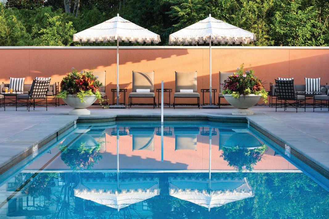 The Mansion’s picturesque pool area PHOTO COURTESY OF: ROSEWOOD MANSION ON TURTLE CREEK