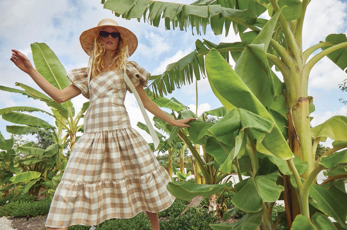 Available at Tootsies (tootsies.com), the spring ’21 collection features a selection of breezy dresses, gingham prints and romantic blouses. PHOTO BY CODY BESS
